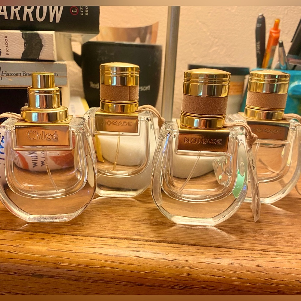 CHLOE NOMADE EDP-empty bottles 4 - 1 oz - ALL CAPS ARE THERE (disregard photos)